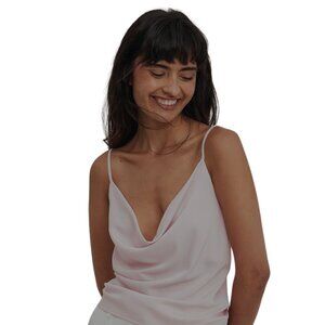 Nik & Nash Satin Waterfall Neck Cami – Pink (NWT) XS